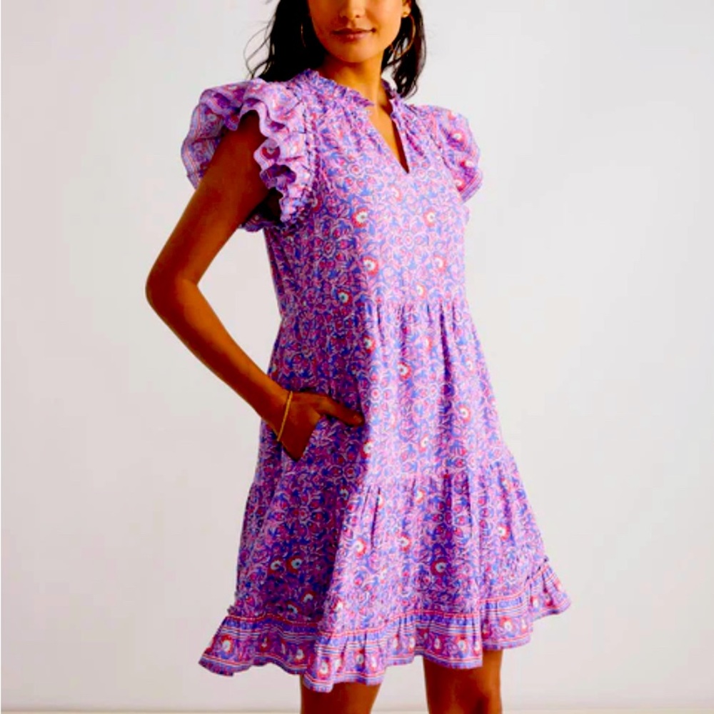 Vineyard Vines Katama Print Ruffle Dress